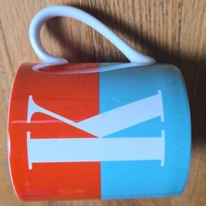 Kate Spade Lenox Wickford Red Letter Day 'K' initial monogram mug